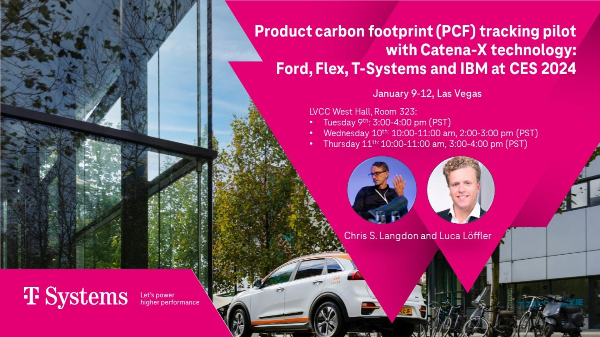 Product carbon footprint (PCF) tracking pilot with Catena-X technology: Ford, Flex, T-Systems and IBM at CES 2024 